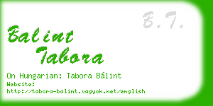balint tabora business card